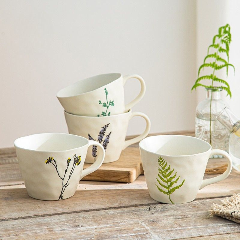 Hand-painted Plant Mug